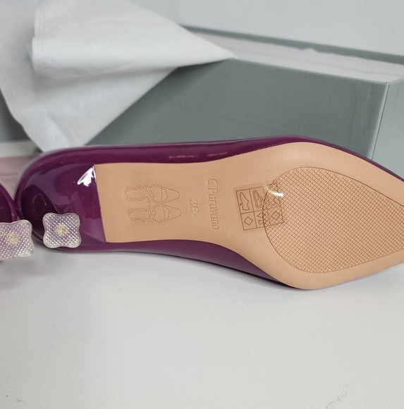 ‼️NEW IN ‼️C.Paravano Chic Purple Shoes Kitten Heel 🔥 - Picture 7 of 10